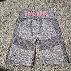 Gymshark Flex Cycling Shorts Charcoal Marl/Pink Size S